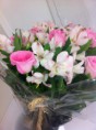 BUQUÊ MISTO ROSA E BRANCO